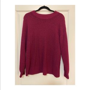 American Eagle Maroon Long Sleeve Blouse